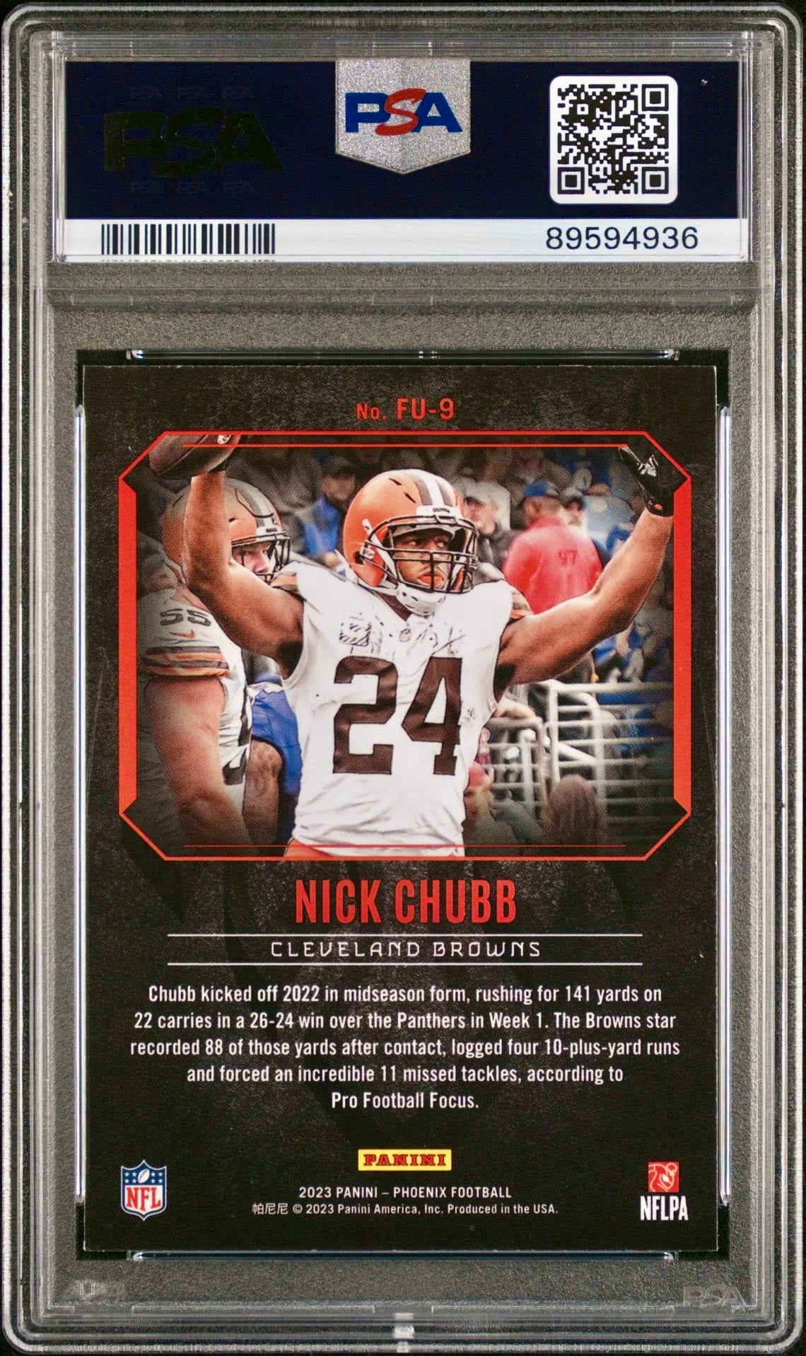 2023 PHOENIX NICK CHUBB FIRED UP-WHITE SHIMMER PSA 9