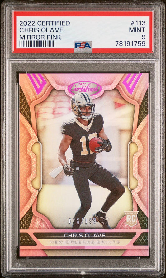 2022 CERTIFIED CHRIS OLAVE MIRROR PINK PSA 9