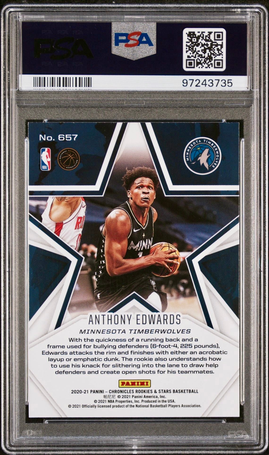 2020 CHRONICLES ANTHONY EDWARDS PSA 9