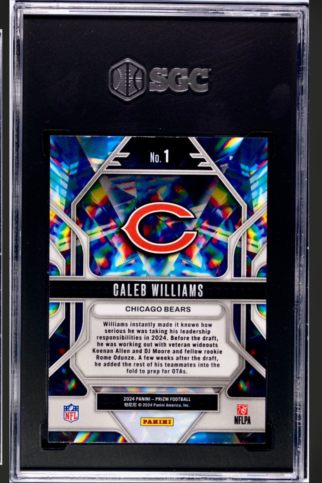 2024 PANINI PRIZM #1 CALEB WILLIAMS PRIZMATIC SGC 9.5