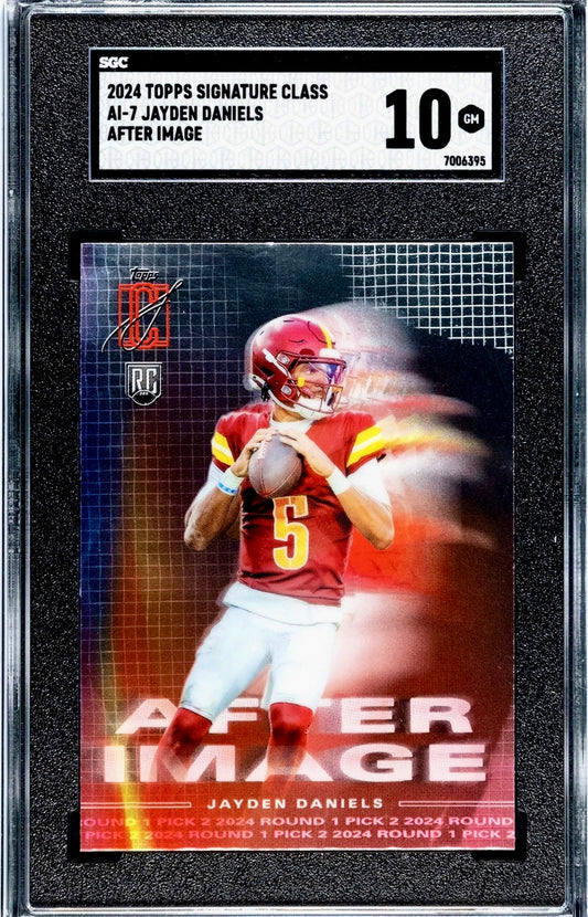 2024 TOPPS SIGNATURE CLASS AI-7 JAYDEN DANIELS AFTER IMAGE SGC 10