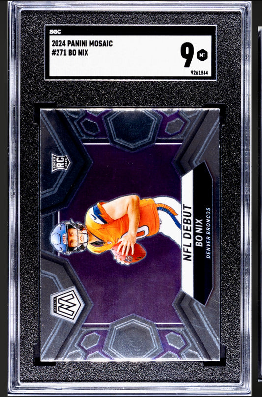2024 PANINI MOSAIC #271 BO NIX SGC 9