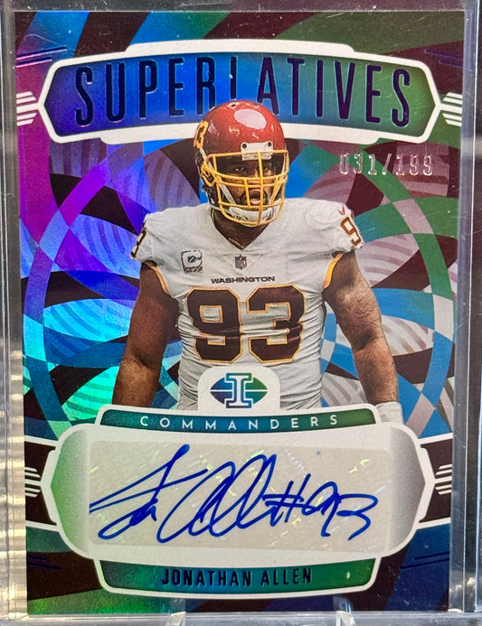2022 Illusions Superlatives /199 Jonathan Allen #SS-JA Auto Commanders