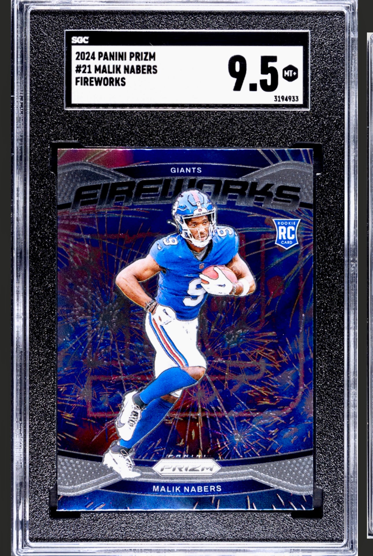 2024 PANINI PRIZM #21 MALIK NABERS FIREWORKS SGC 9.5
