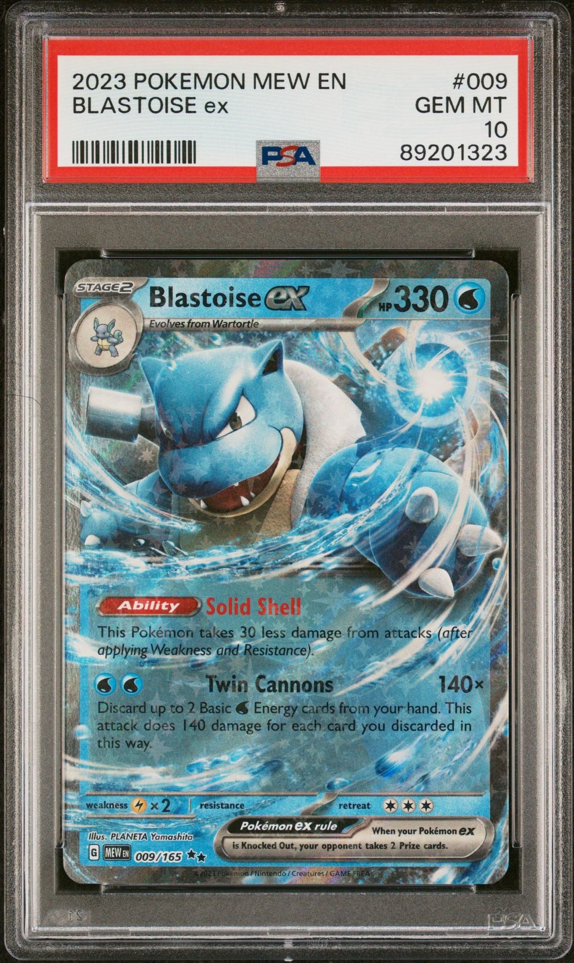 2023 POKEMON MEW EN BLASTOISE ex PSA 10