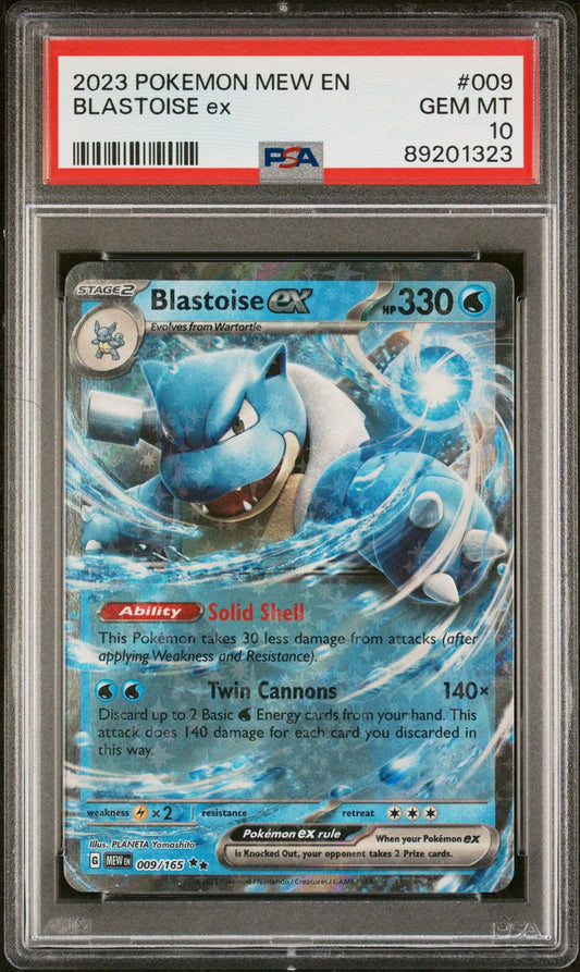 2023 POKEMON MEW EN BLASTOISE ex PSA 10