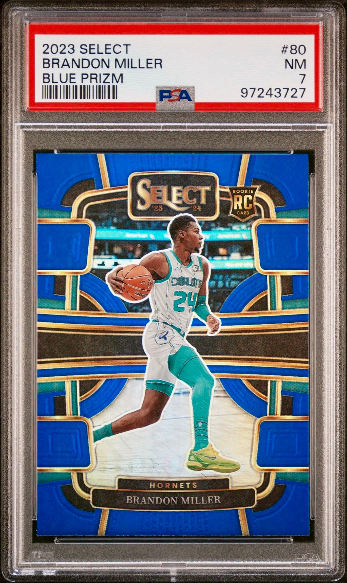 2023 SELECT BRANDON MILLER BLUE PRIZM PSA 7