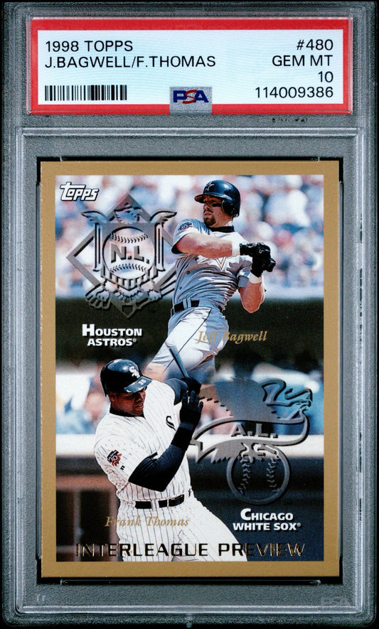 1998 TOPPS J. BAGWELL/F.THOMAS PSA 10