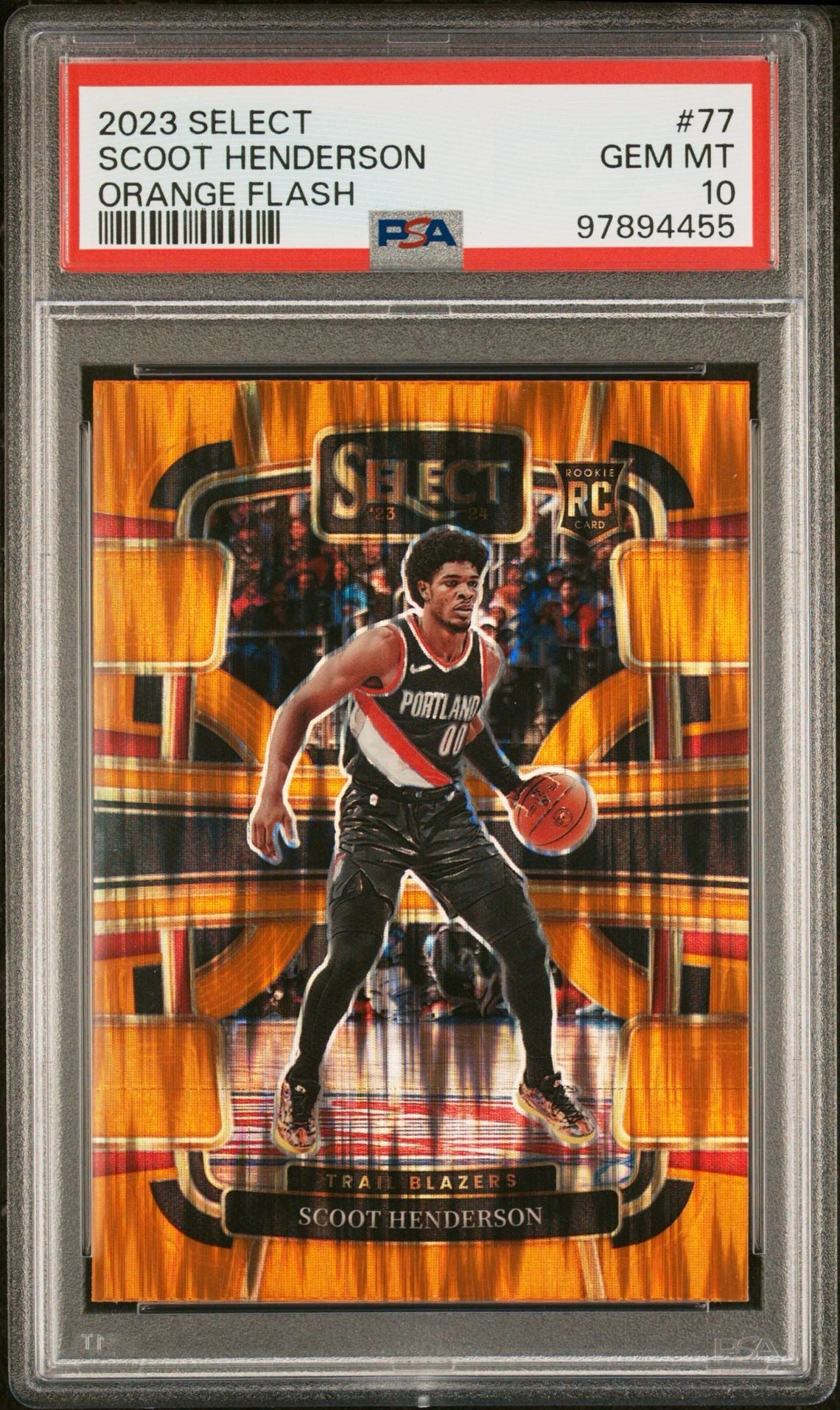 2023 SELECT SCOOT HENDERSON ORANGE FLASH PSA 10