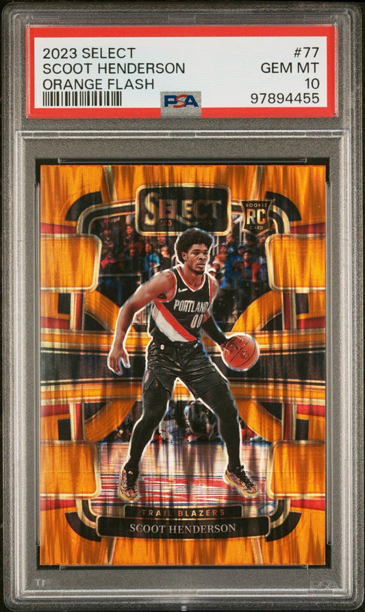 2023 SELECT SCOOT HENDERSON ORANGE FLASH PSA 10
