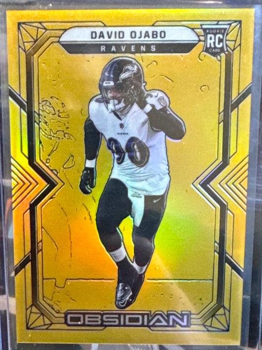 2022 Obsidian David Ojabo Football Gold Flood 05/10 Rookie