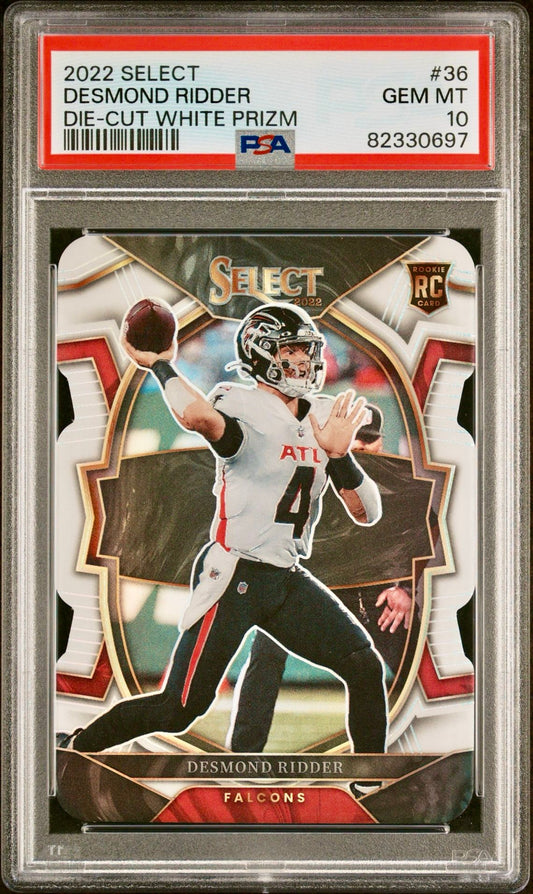 2022 SELECT DESMOND RIDDER DIE-CUT WHITE PRIZM PSA 10