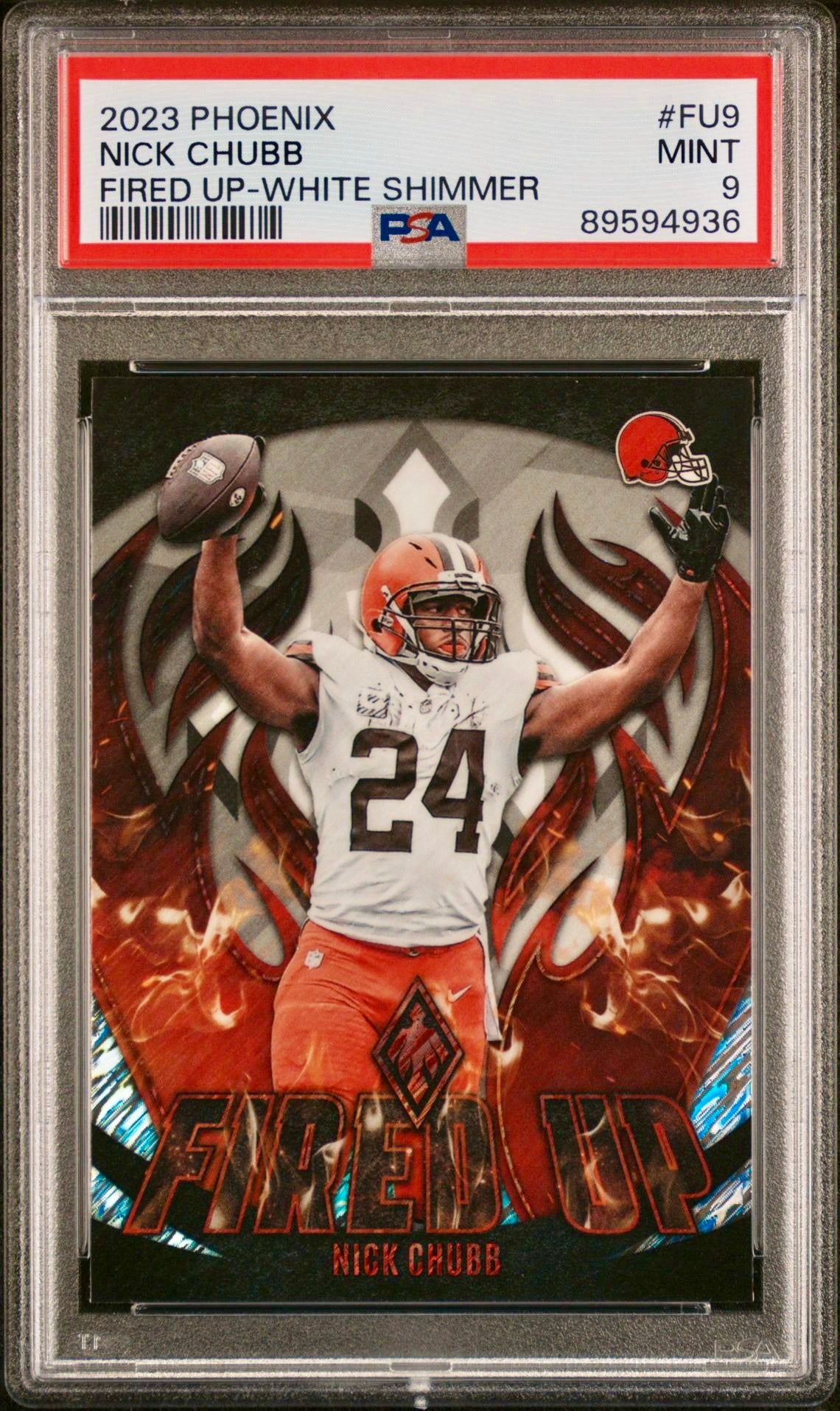 2023 PHOENIX NICK CHUBB FIRED UP-WHITE SHIMMER PSA 9