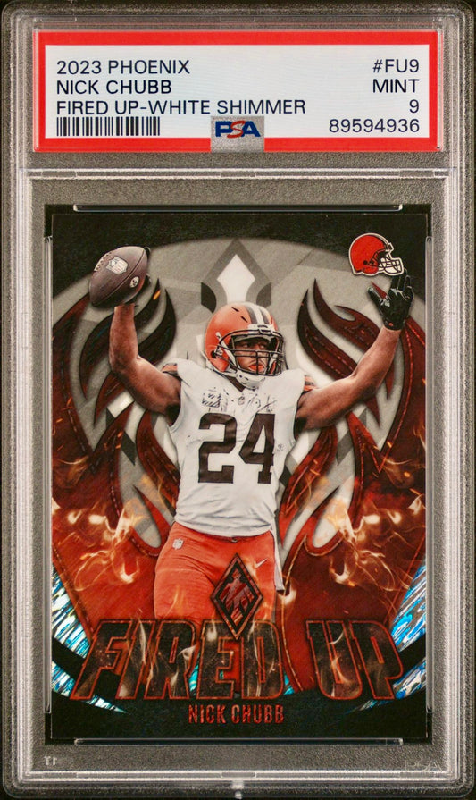 2023 PHOENIX NICK CHUBB FIRED UP-WHITE SHIMMER PSA 9