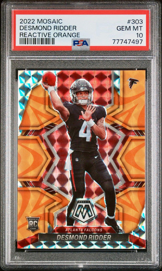 2022 MOSAIC DESMOND RIDDER REACTIVE ORANGE PSA 10