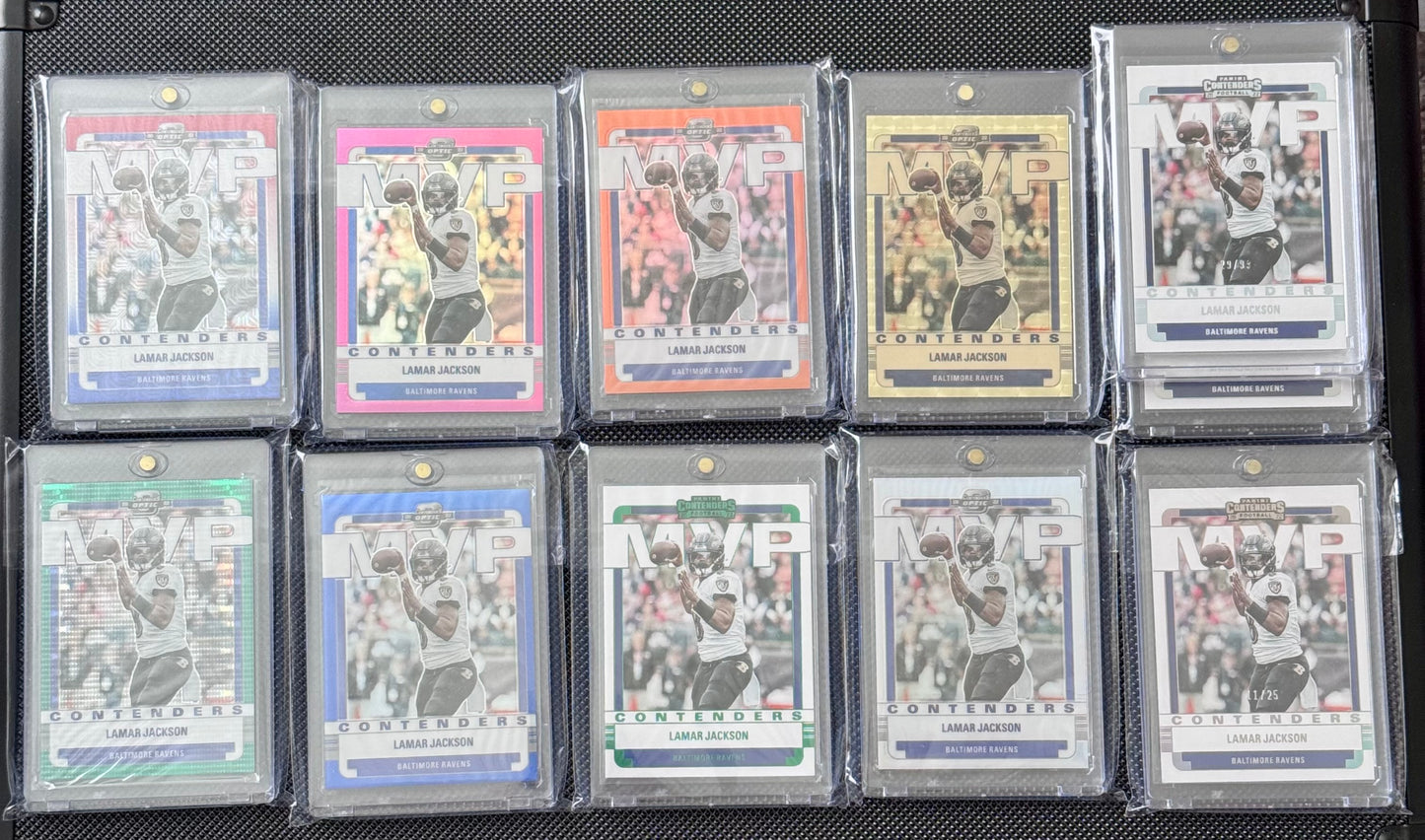 2022 Contenders Optic 11 Card Lamar Jackson MVP Set