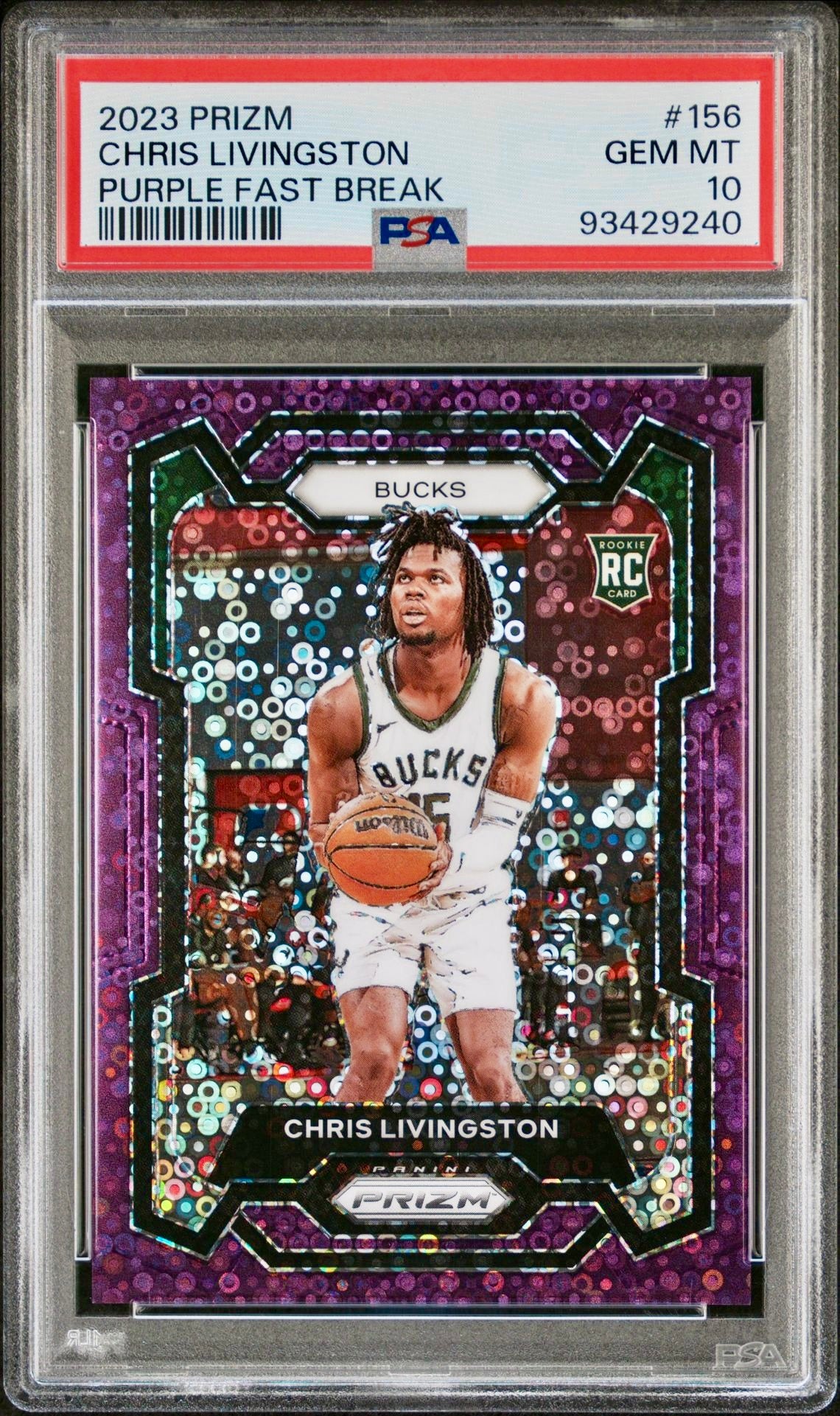 2023 PRIZM CHRIS LIVINGSTON
PURPLE FAST BREAK PSA 10