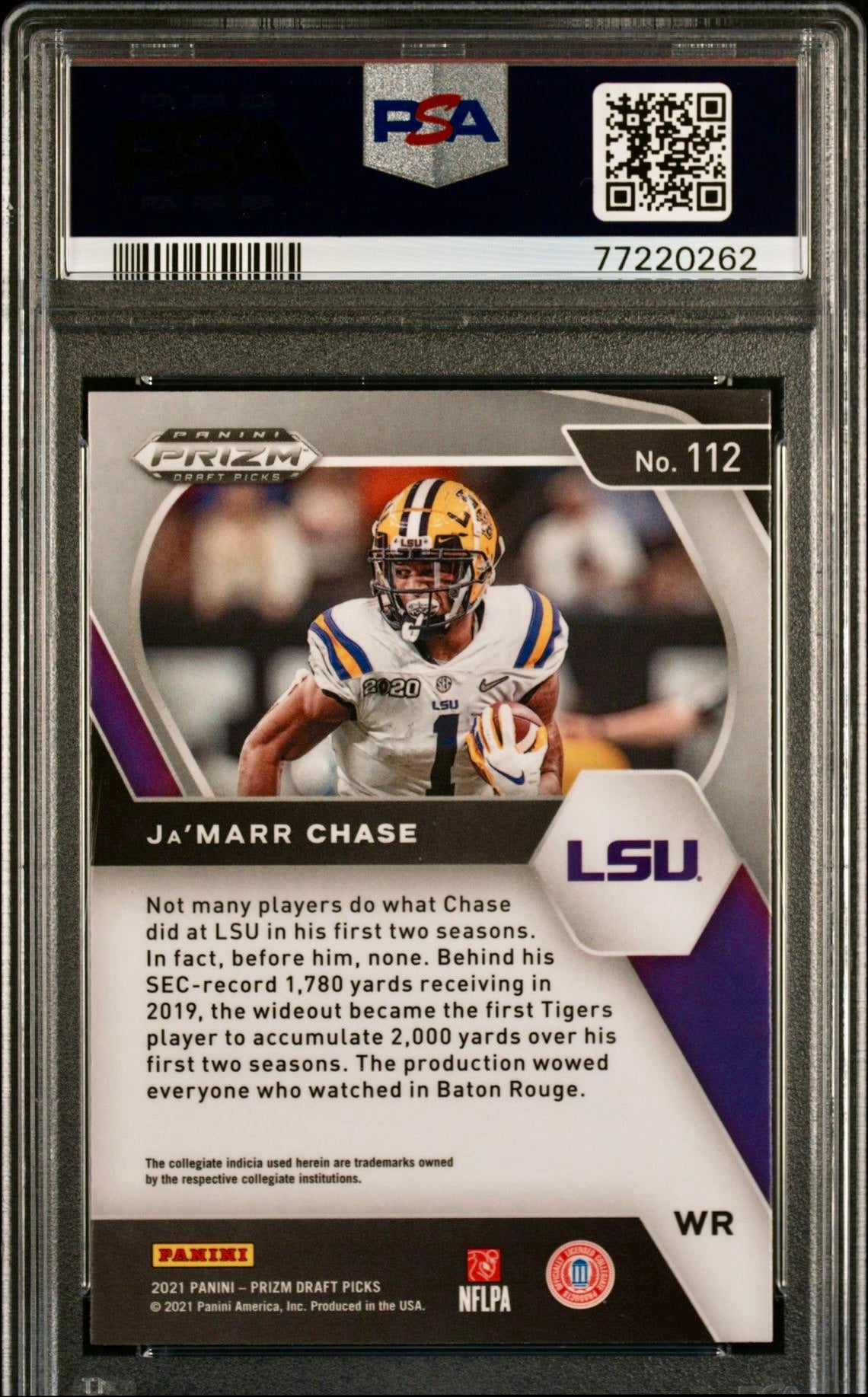 2021 PRIZM DRAFT PICKS JA'MARR CHASE PSA 9