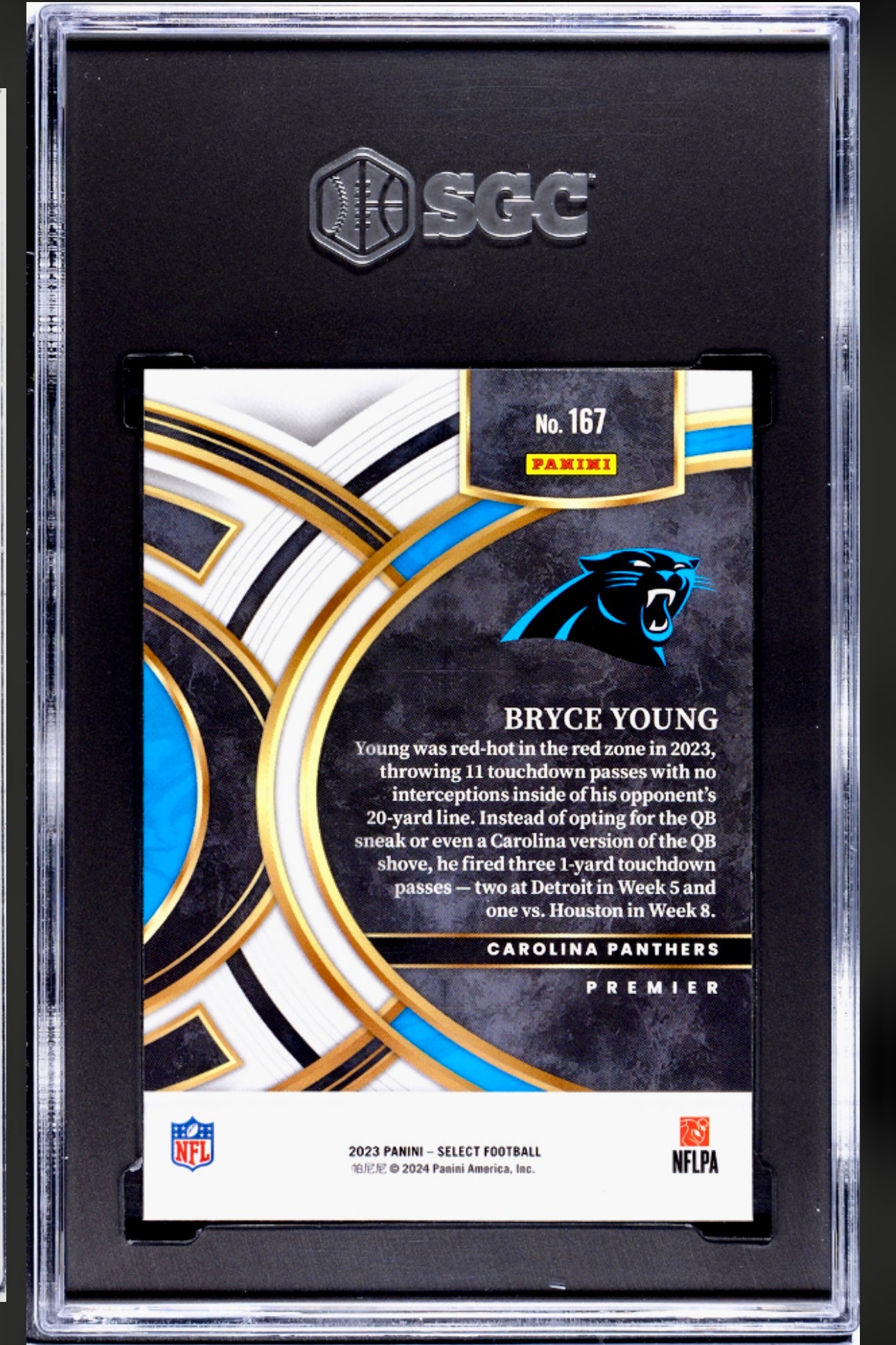 2023 PANINI SELECT #167 BRYCE YOUNG SGC 9.5