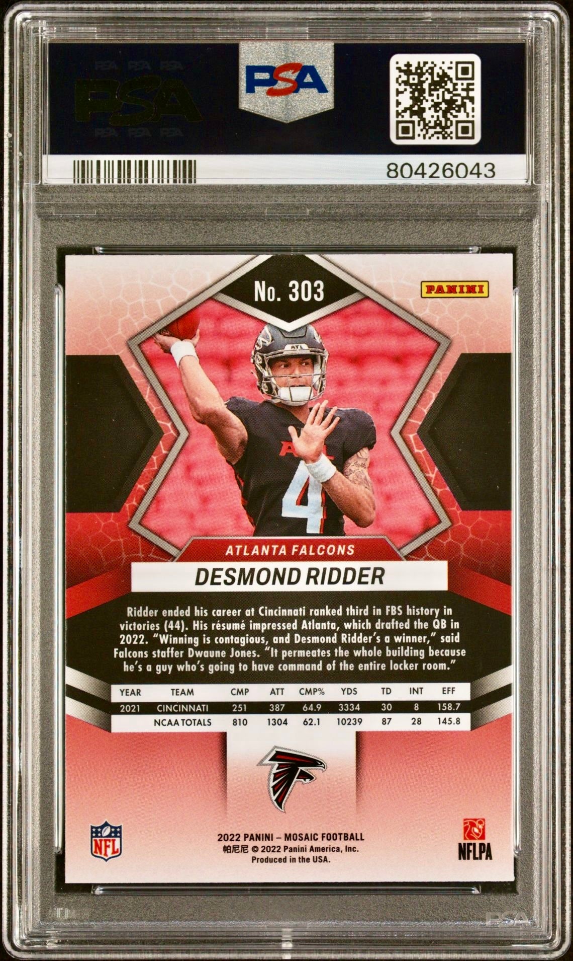 2022 MOSAIC DESMOND RIDDER PSA 10