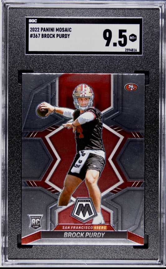 2022 PANINI MOSAIC #367 BROCK PURDY SGC 9.5