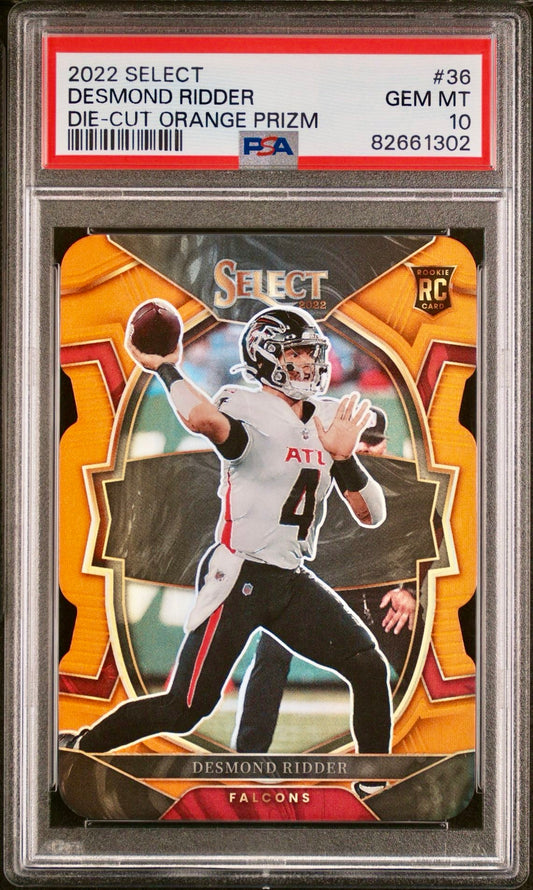2022 SELECT DESMOND RIDDER DIE-CUT ORANGE PRIZM PSA 10