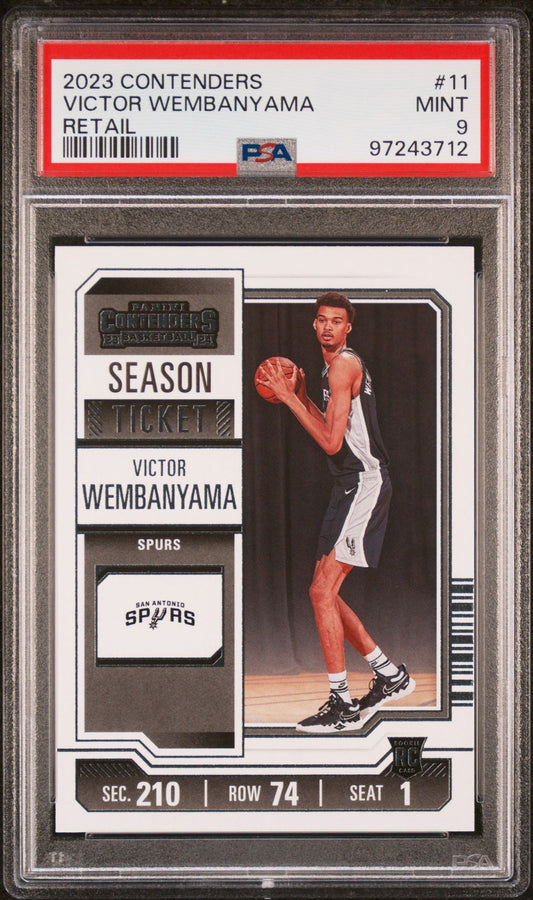 2023 CONTENDERS VICTOR WEMBANYAMA RETAIL PSA 9