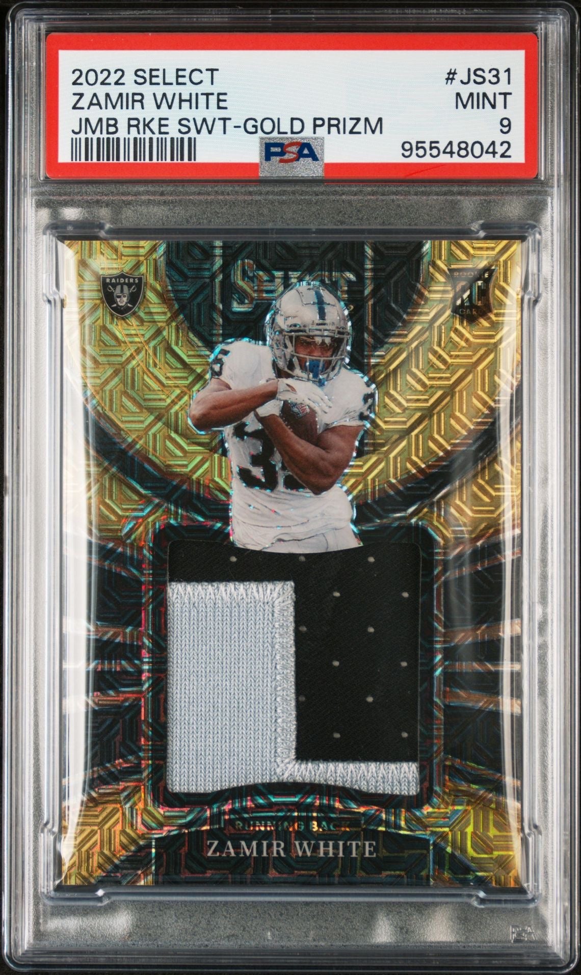 2022 SELECT ZAMIR WHITE JMB RKE SWT-GOLD PRIZM PSA 9