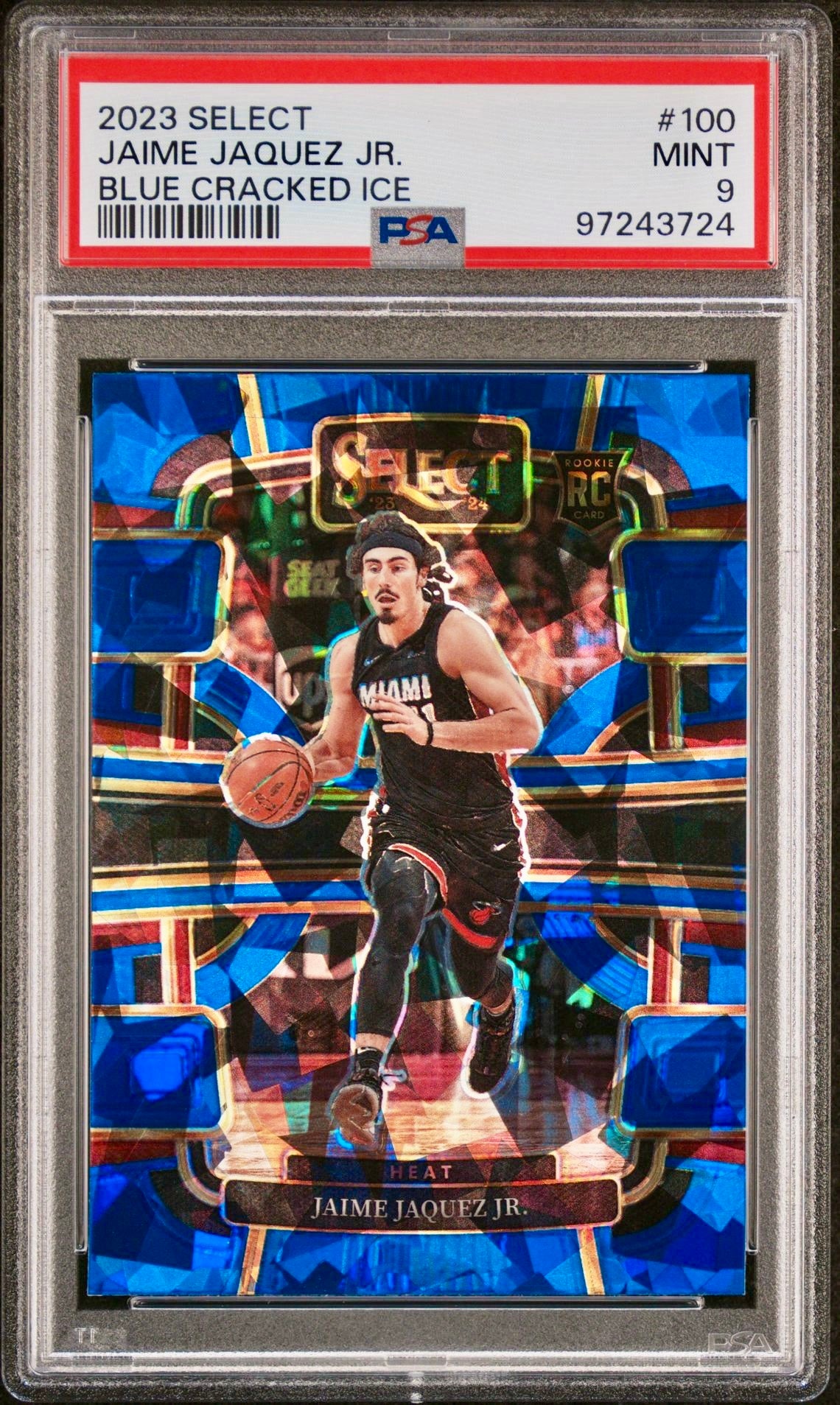 2023 SELECT JAIME JAQUEZ JR. BLUE CRACKED ICE PSA 9