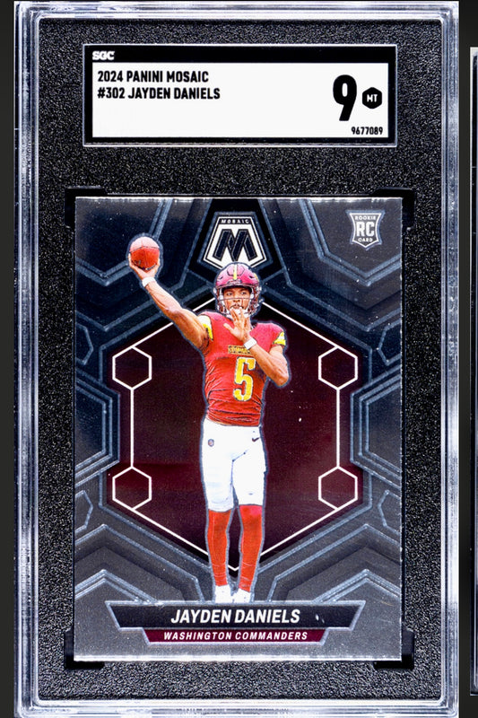 2024 PANINI MOSAIC #302 JAYDEN DANIELS SGC 9