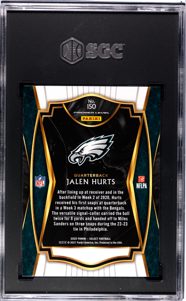 2020 PANINI SELECT #150 JALEN HURTS SGC 9.5