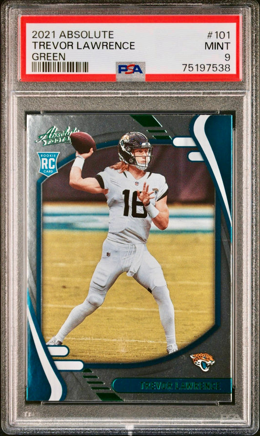 2021 ABSOLUTE TREVOR LAWRENCE GREEN PSA 9