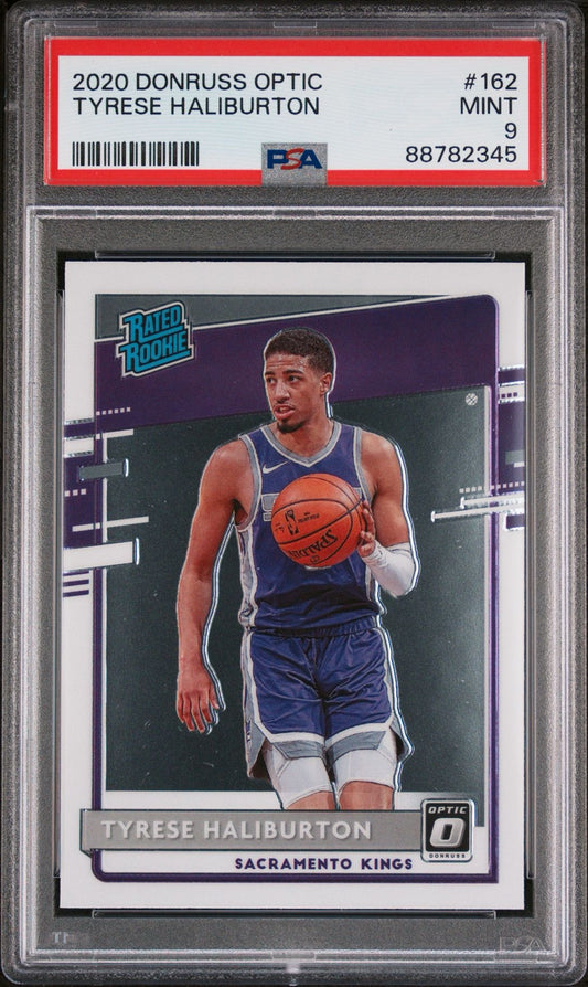 2020 DONRUSS OPTIC TYRESE HALIBURTON PSA 9