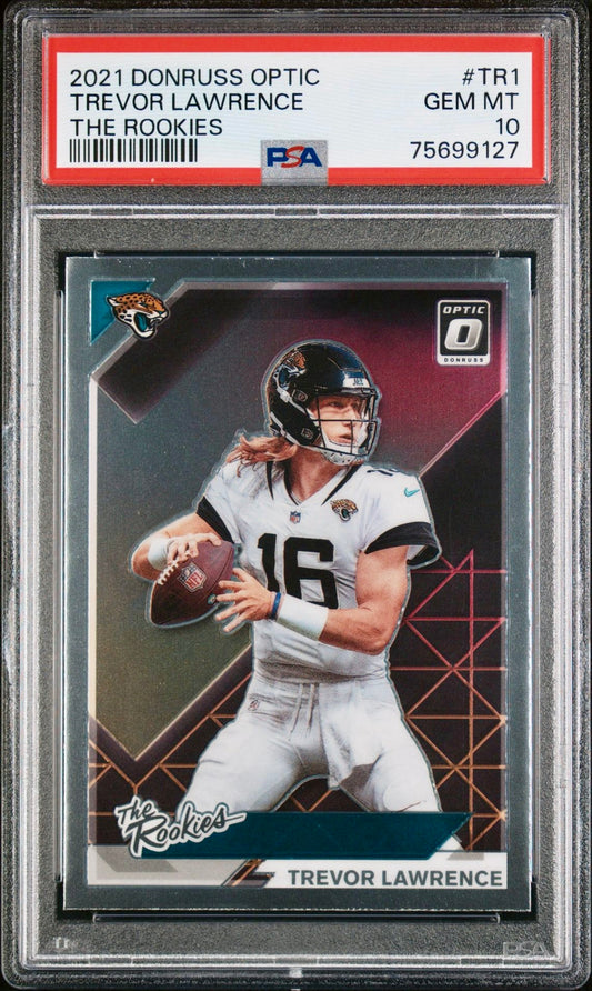 2021 DONRUSS OPTIC TREVOR LAWRENCE THE ROOKIES PSA 10