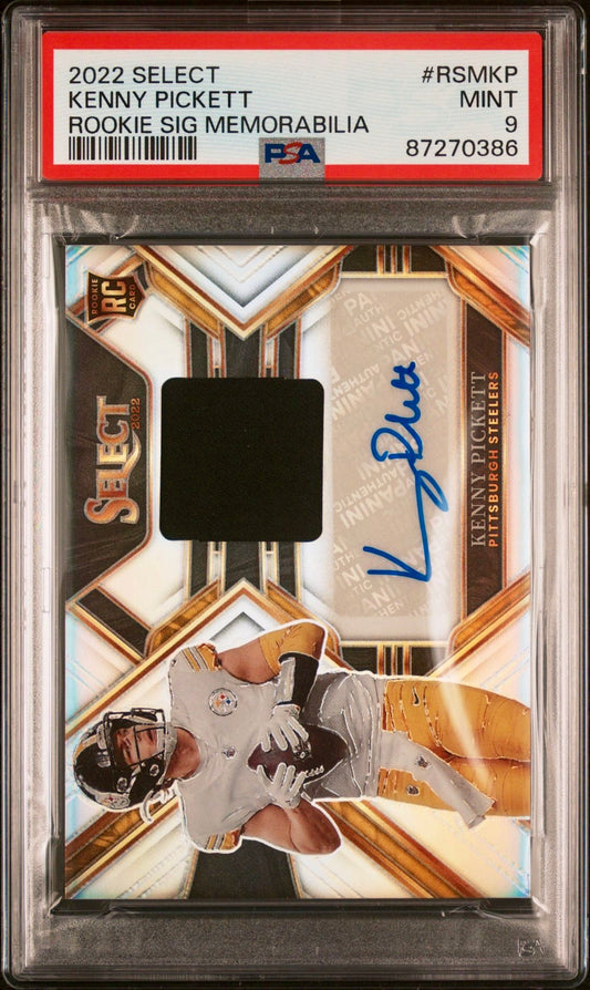 2022 SELECT KENNY PICKETT ROOKIE SIG MEMORABILIA PSA 9