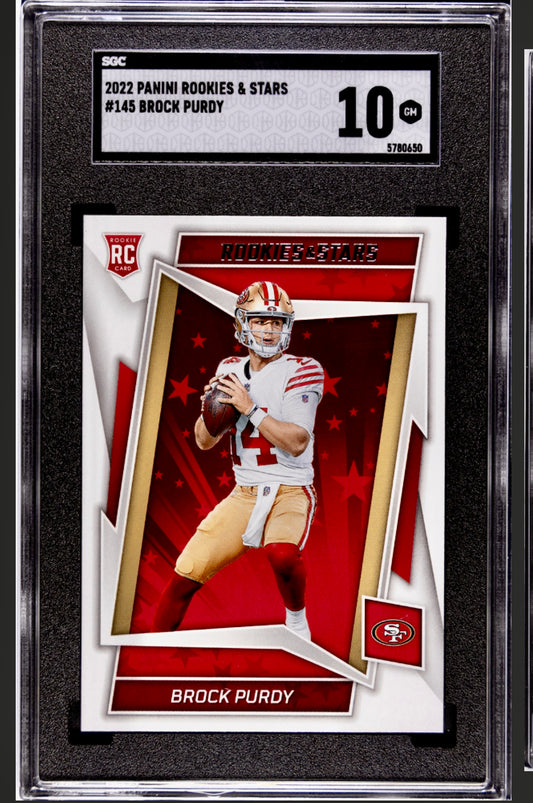 2022 PANINI ROOKIES & STARS #145 BROCK PURDY SGC 10