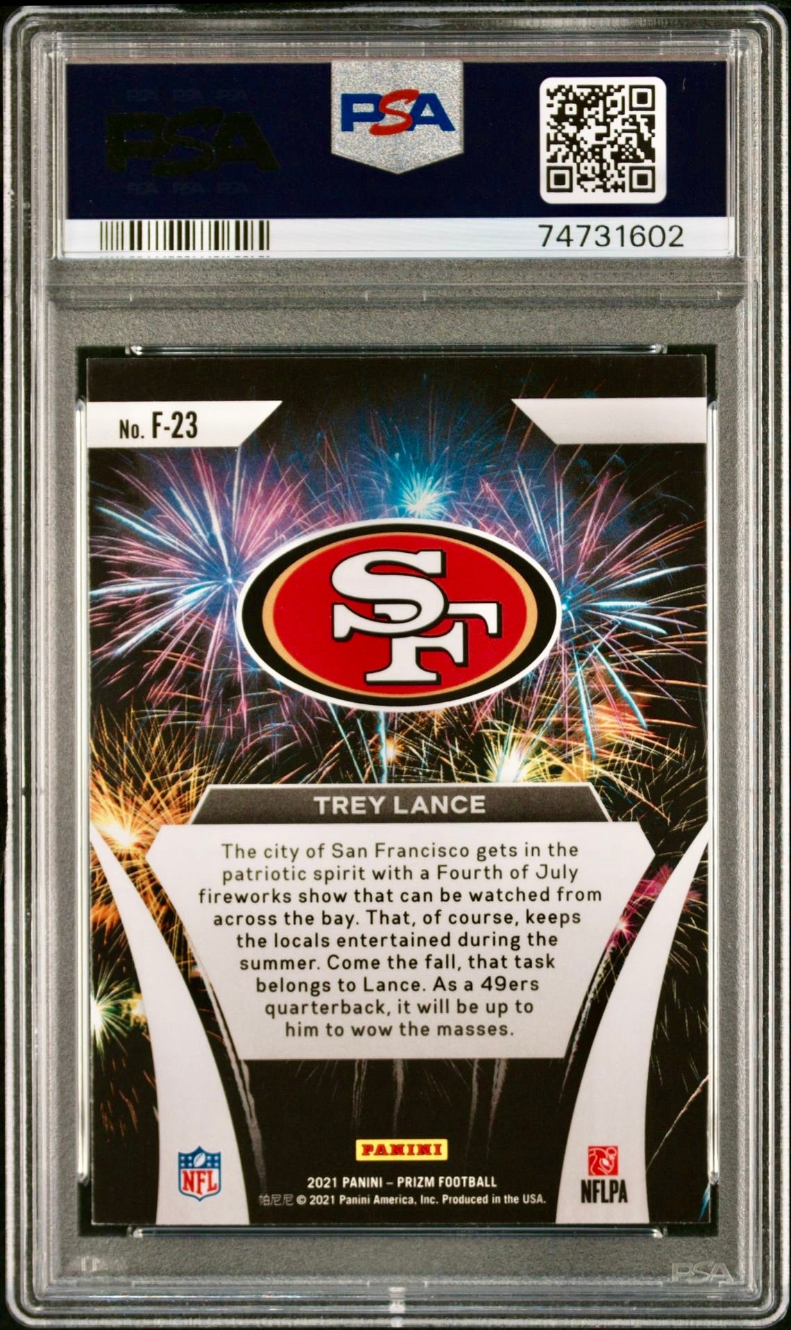 2021 PRIZM TREY LANCE FIREWORKS
PSA 9