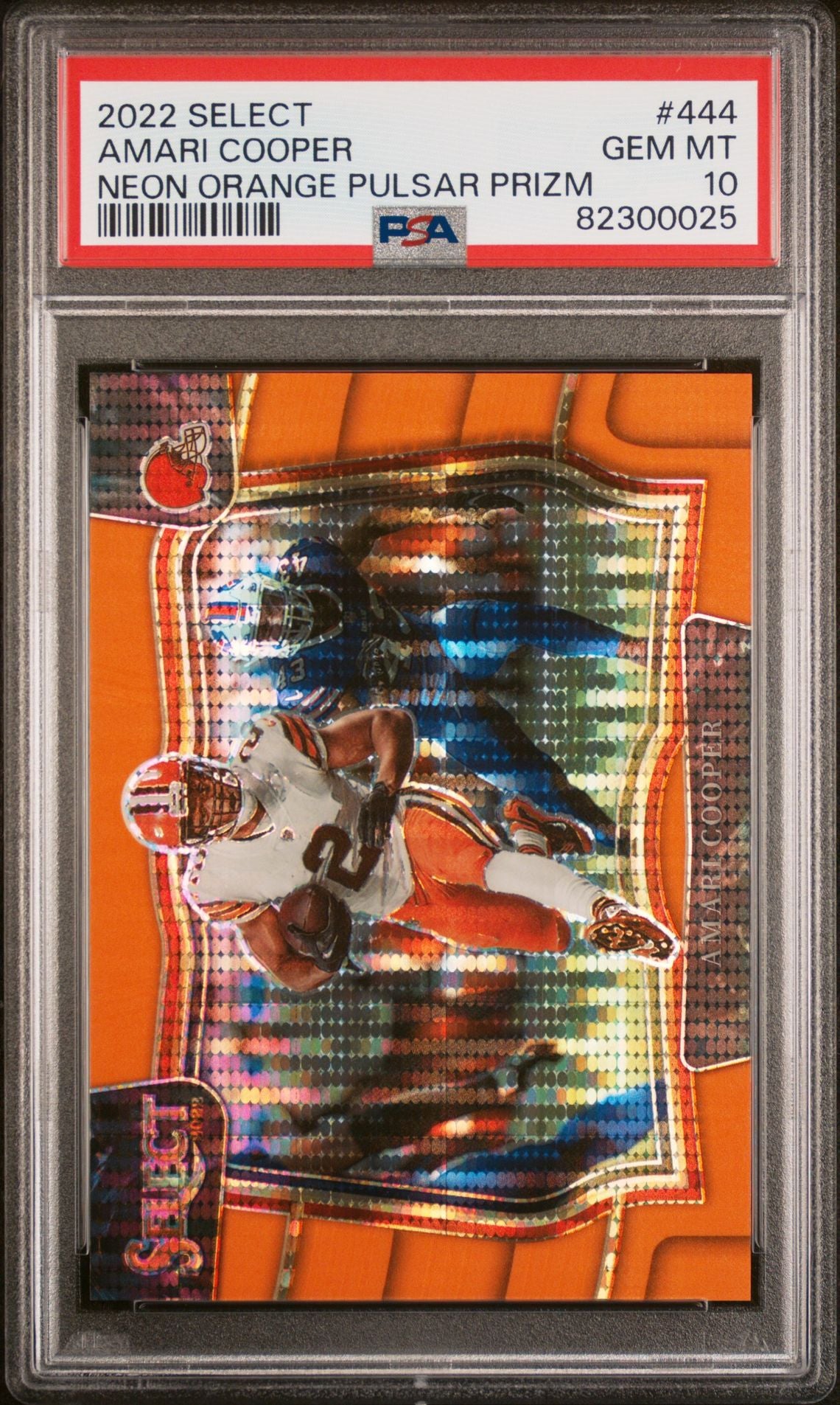 2022 SELECT AMARI COOPER NEON ORANGE PULSAR PRIZM PSA 10