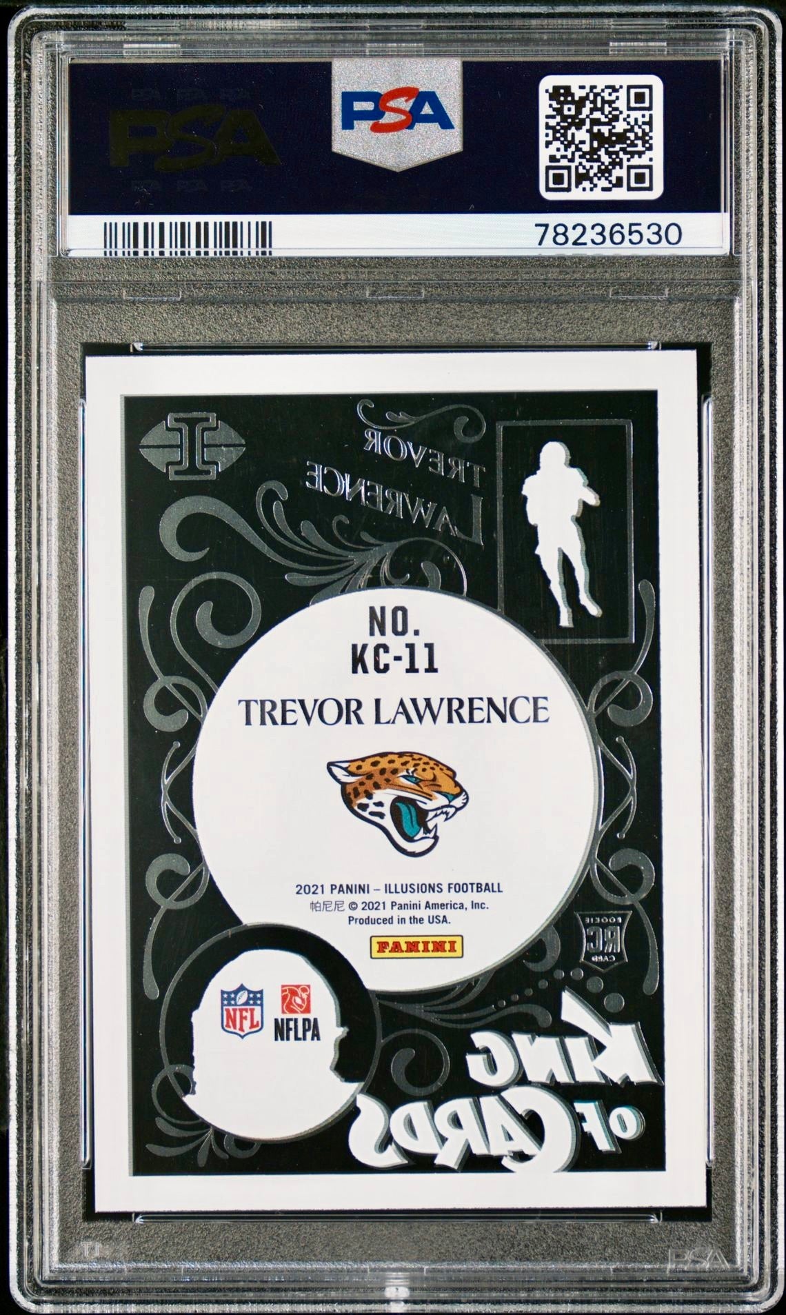 2021 ILLUSIONS TREVOR LAWRENCE KING OF CARDS PSA 9