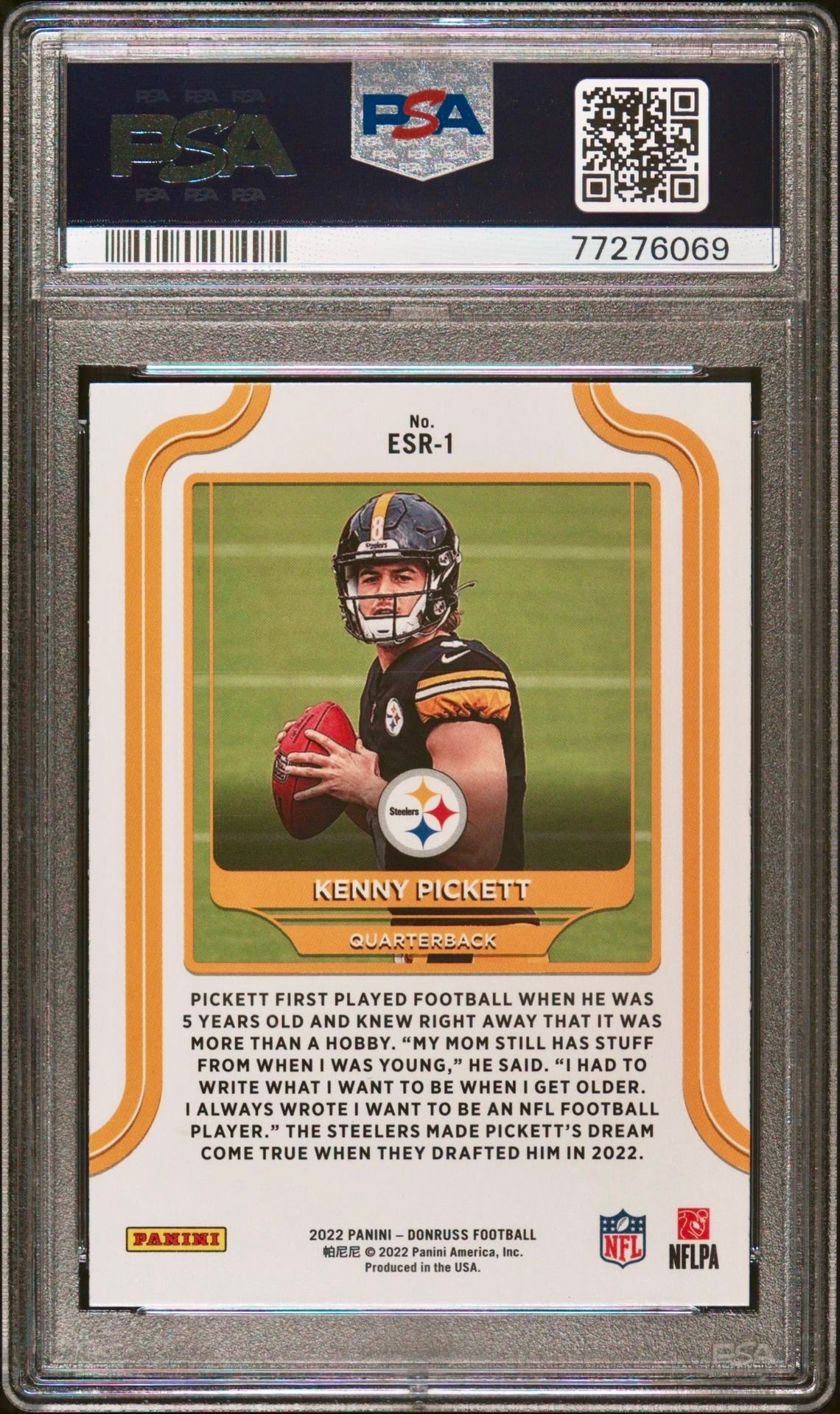 2022 DONRUSS KENNY PICKETT
ELITE SERIES ROOKIES PSA 10