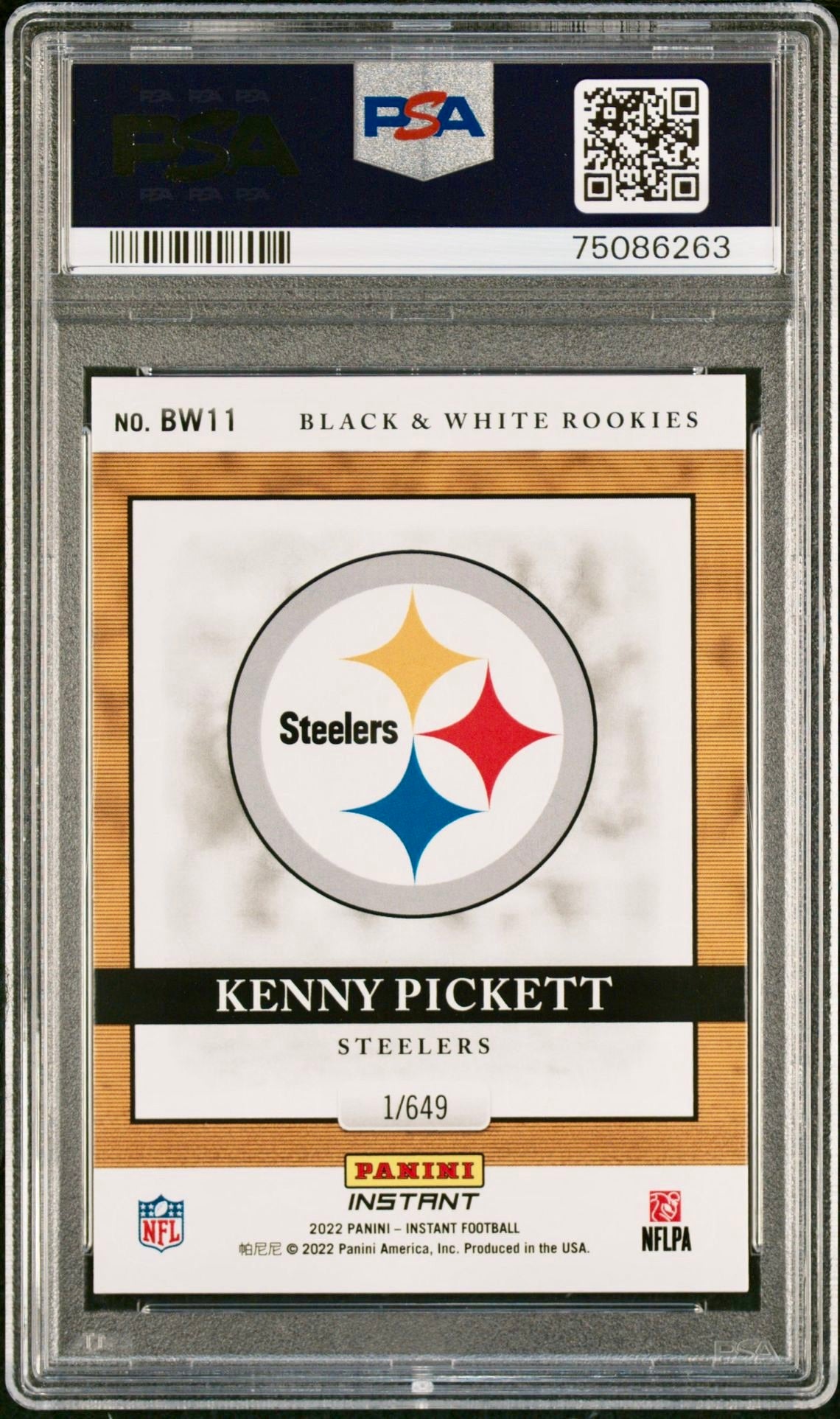 2022 PANINI INSTANT KENNY PICKETT B & W ROOKIES PSA 10