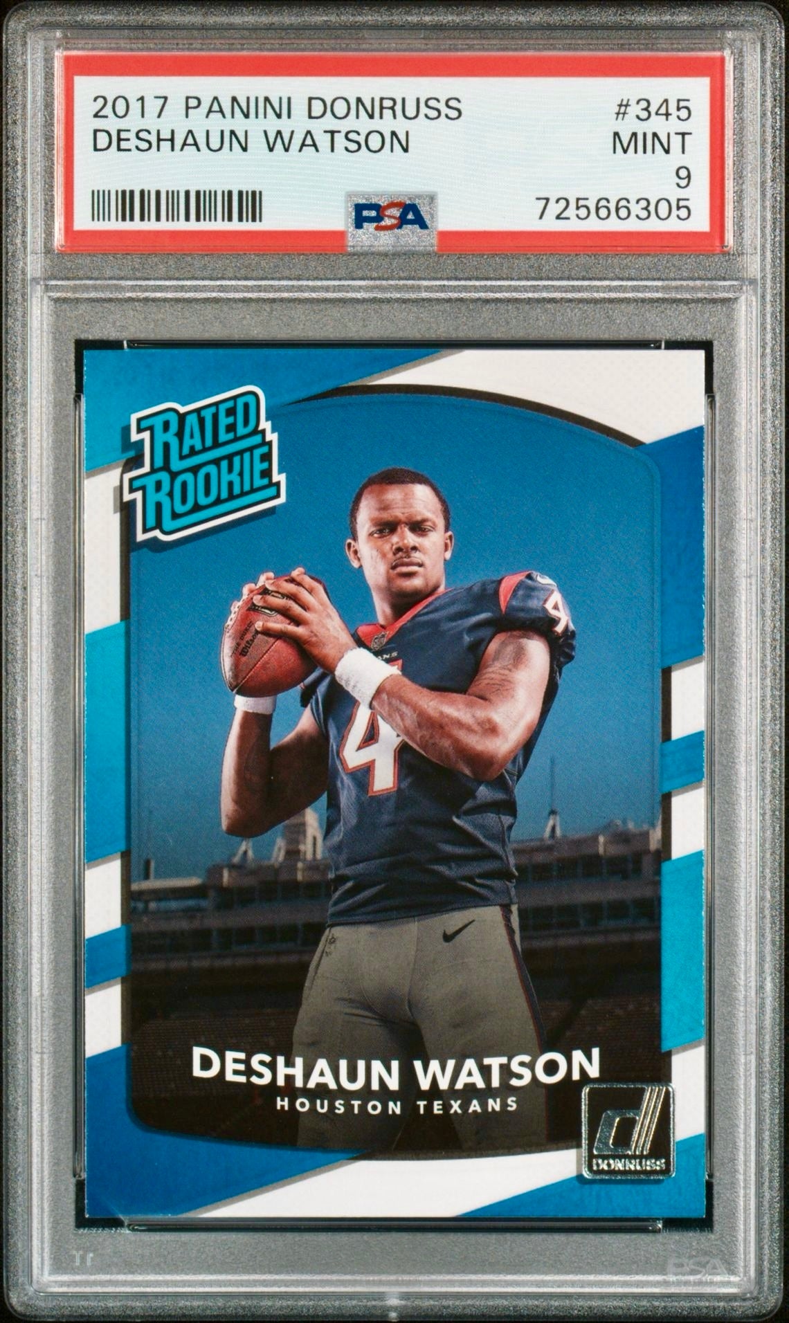 2017 PANINI DONRUSS DESHAUN WATSON PSA 9