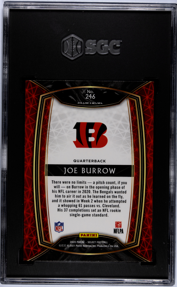 2020 PANINI SELECT #246 JOE BURROW SGC 9