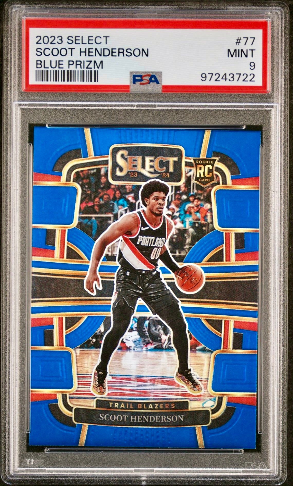 2023 SELECT SCOOT HENDERSON BLUE PRIZM PSA 9