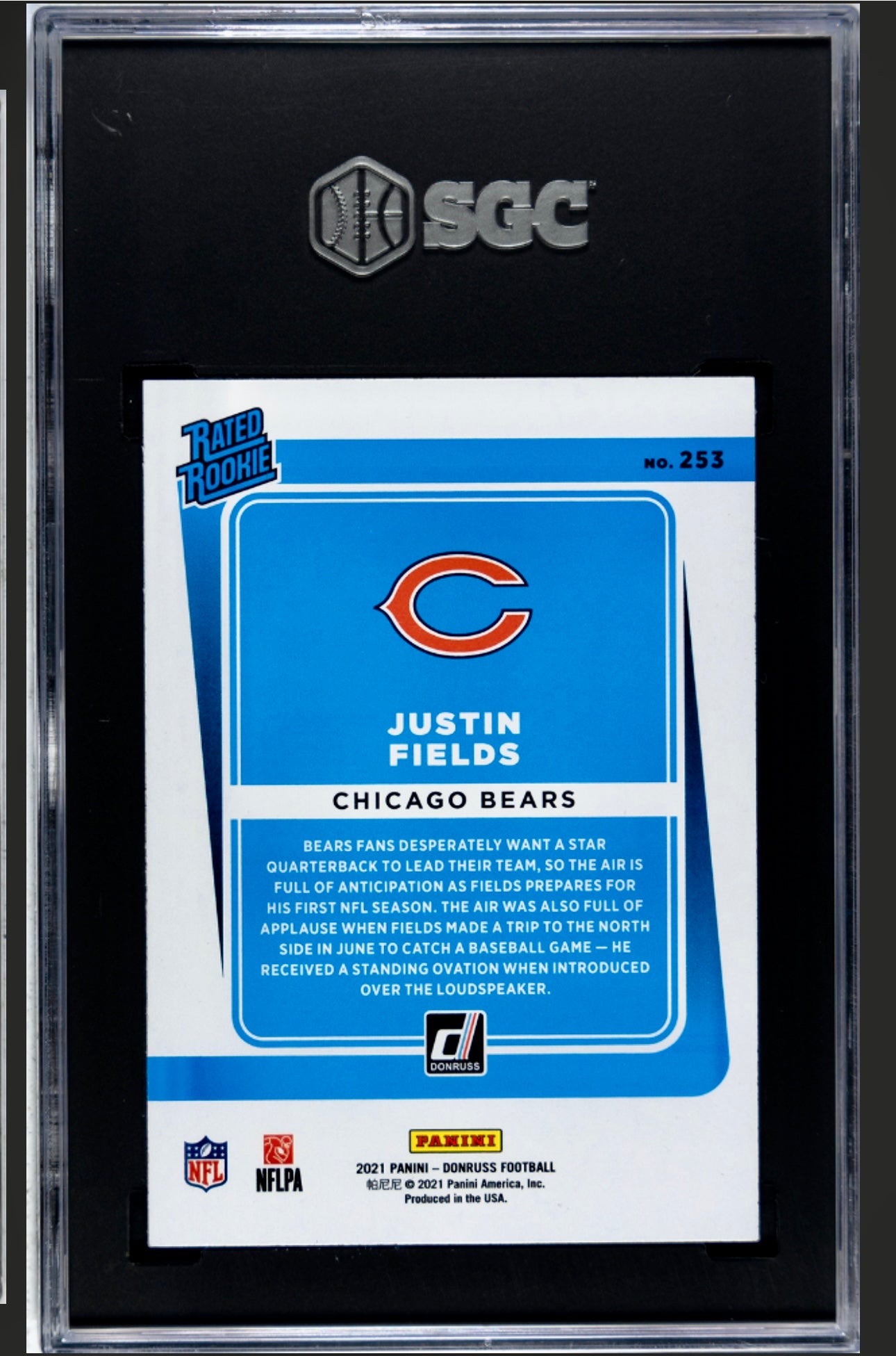2021 DONRUSS #253 JUSTIN FIELDS SGC 10