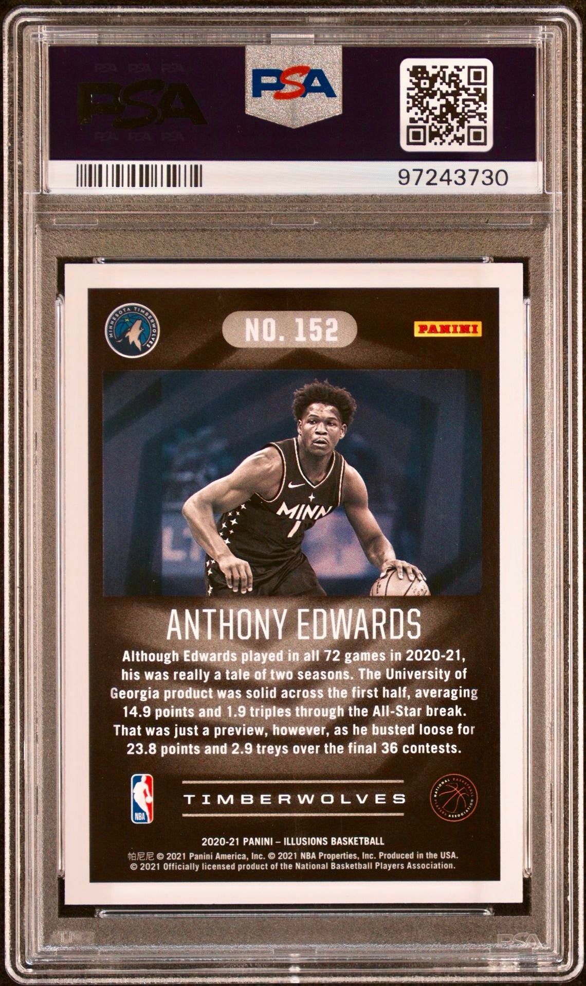 2020 ILLUSIONS ANTHONY EDWARDS PSA 9
