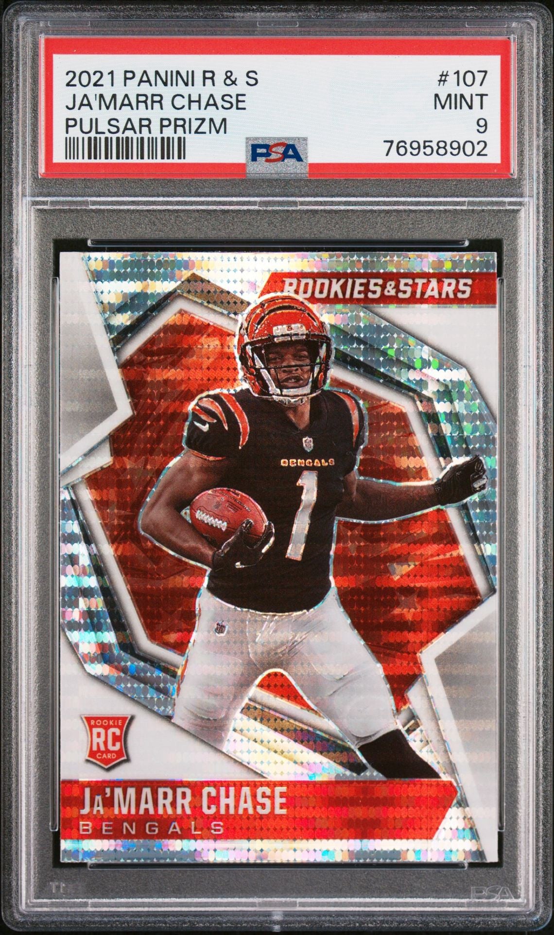 2021 PANINI R & S JA'MARR CHASE PULSAR PRIZM PSA 9
