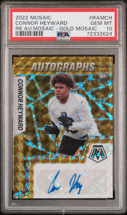 2022 PANINI MOSAIC ROOKIE AUTOGRAPH MOSAIC | GOLD MOSAIC [#3/10] PSA 10