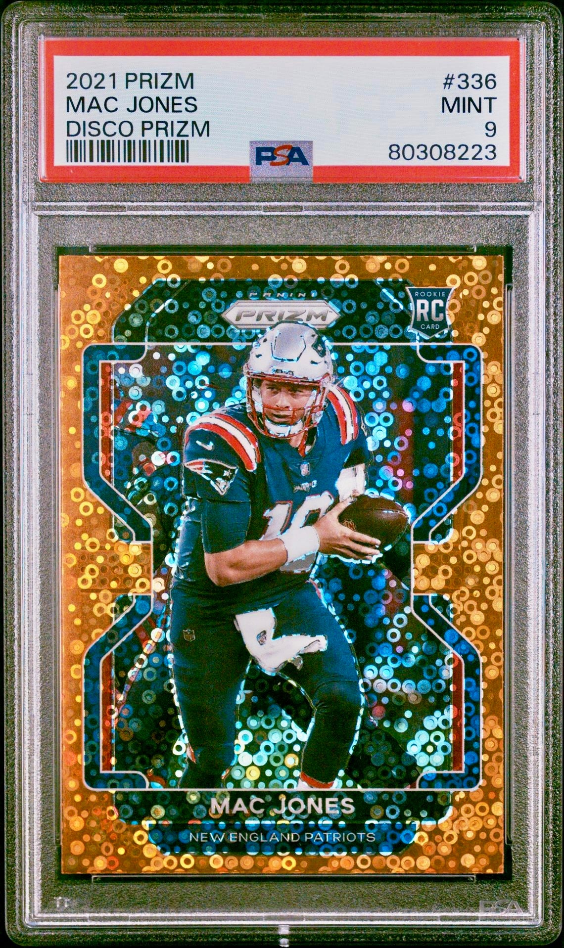 2021 PRIZM MAC JONES DISCO PRIZM PSA 9