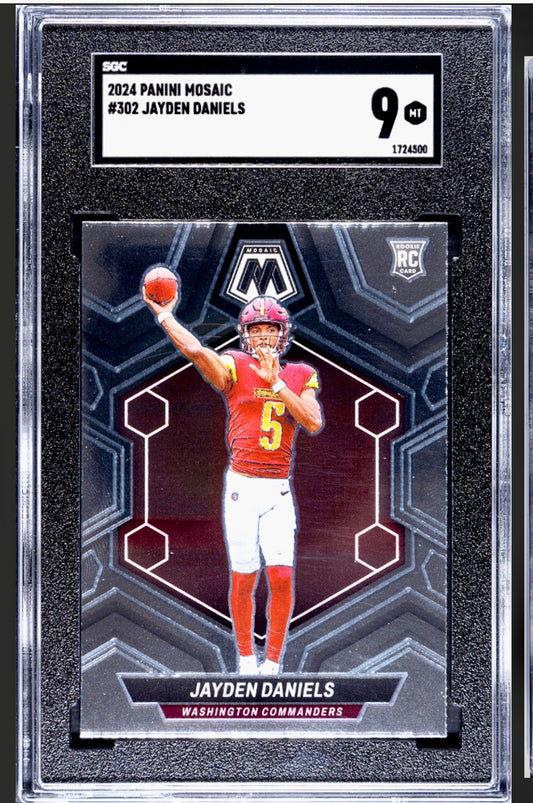 2024 PANINI MOSAIC #302 JAYDEN DANIELS SGC 9